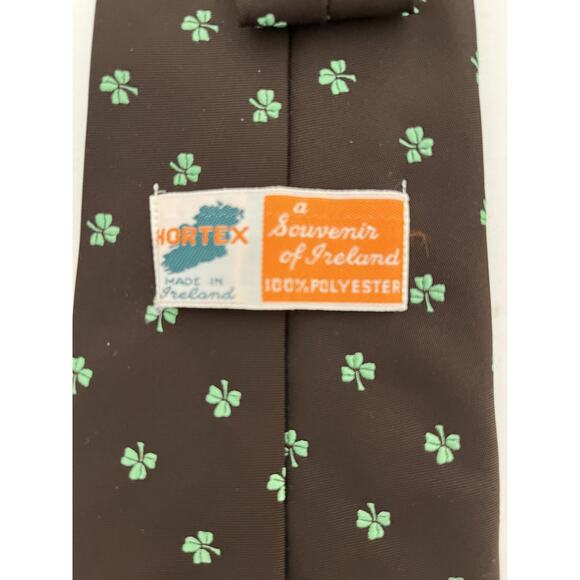 Hortex  Ireland Vtg Men's Shamrock Neck Tie St. Patrick's Day - Picture 3 of 5